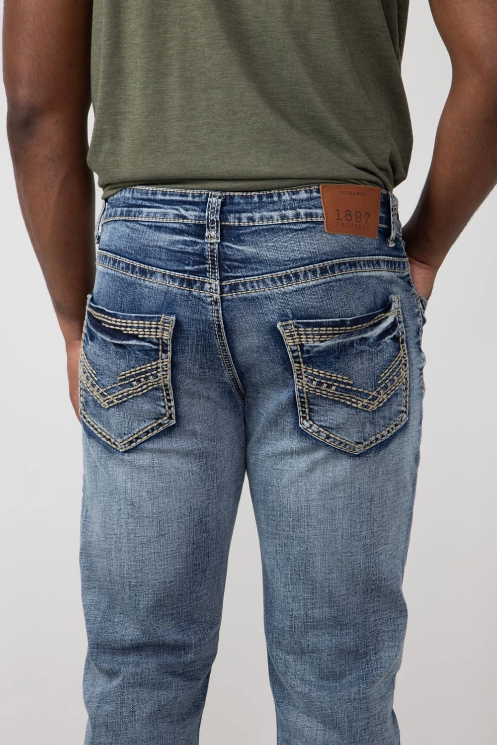Holiday Vibes Evening Stroll Picnic Style 1897 Original Darryl Boot Cut Jeans for Men | 2402-DARRYL