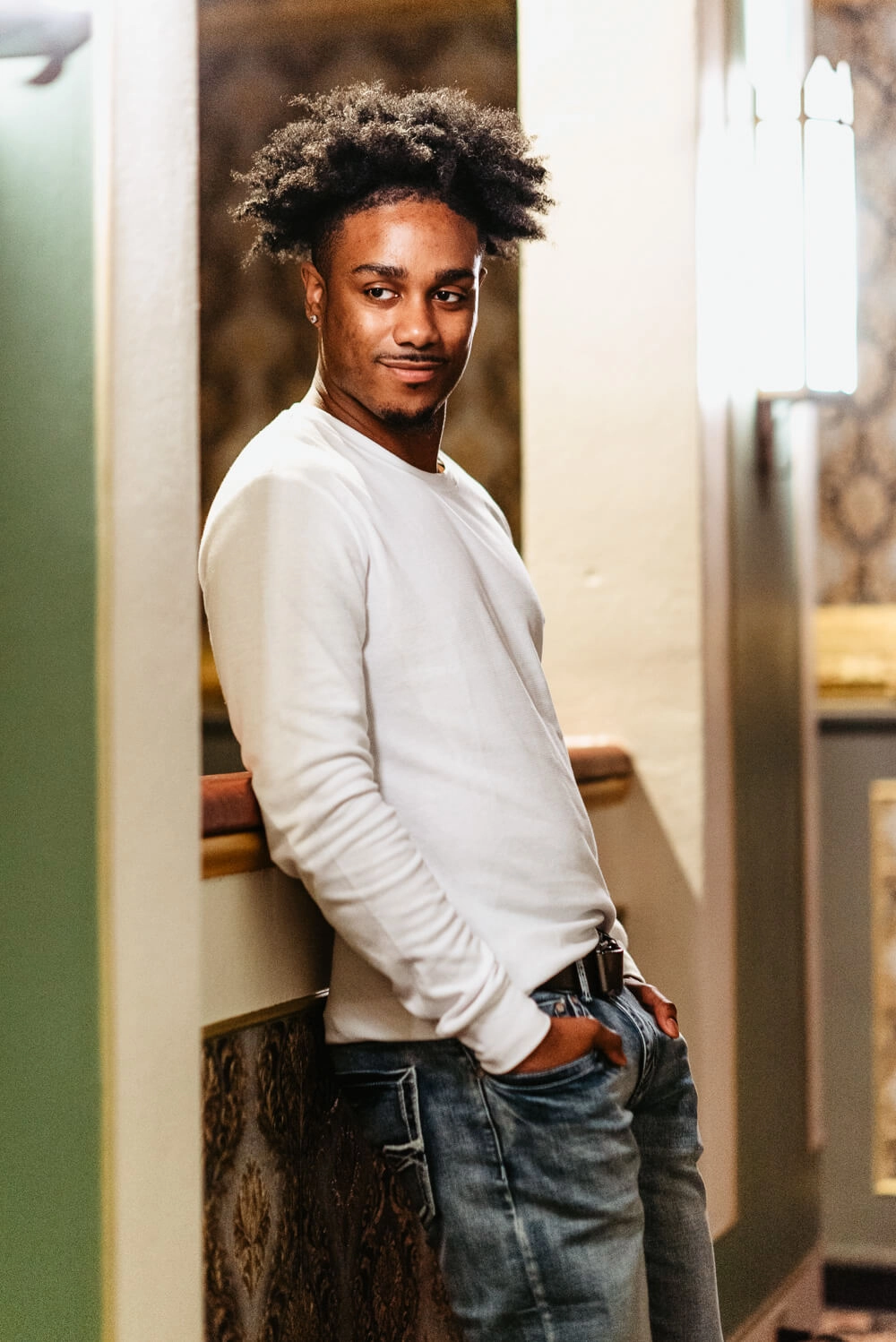 Urban Fashion 1897 Original Solid Crew Thermal Long Sleeve Shirt for Men in White | DLST044-WHITE