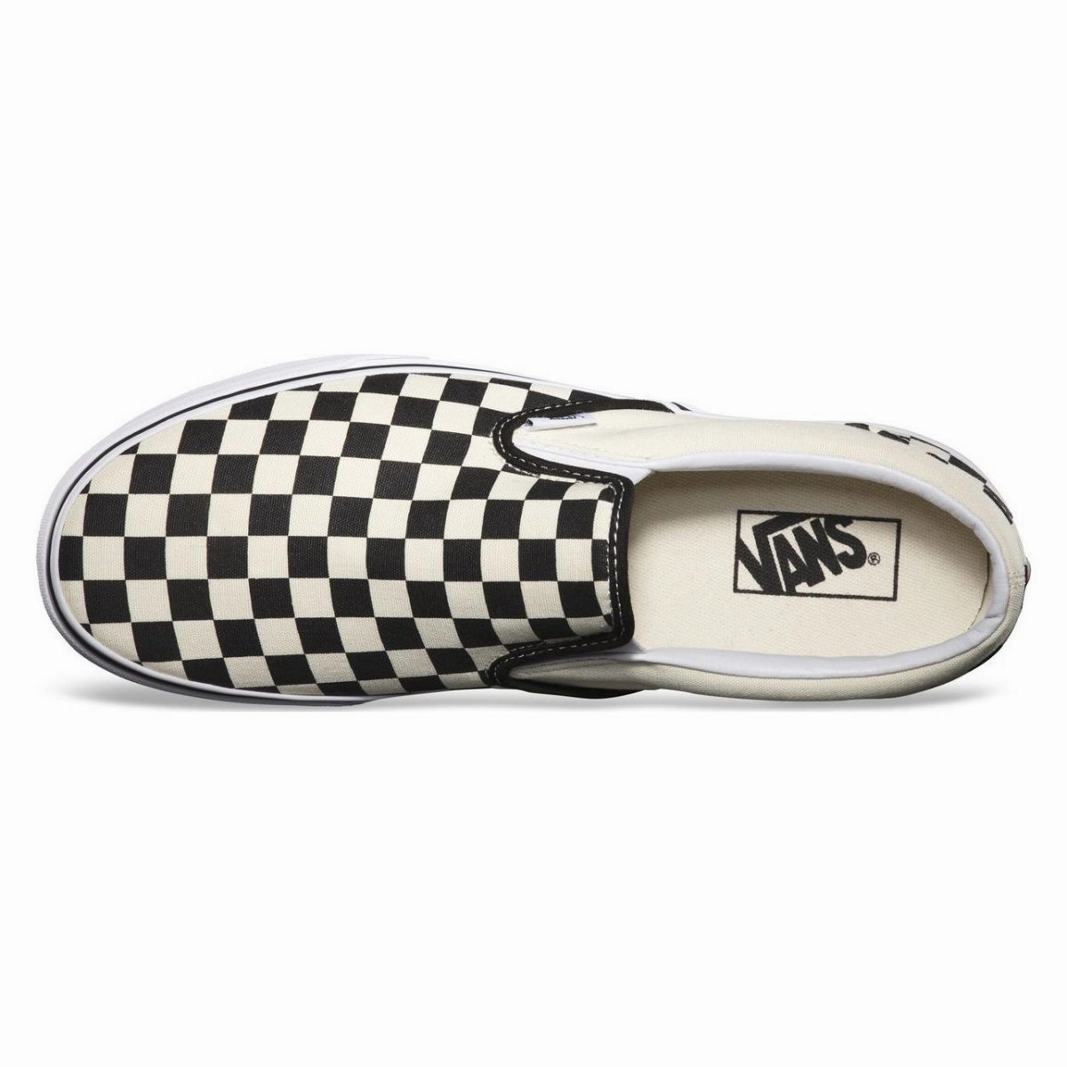 Shock   Dispersion Vans Unisex Checkerboard Slip-On Black/Off White
