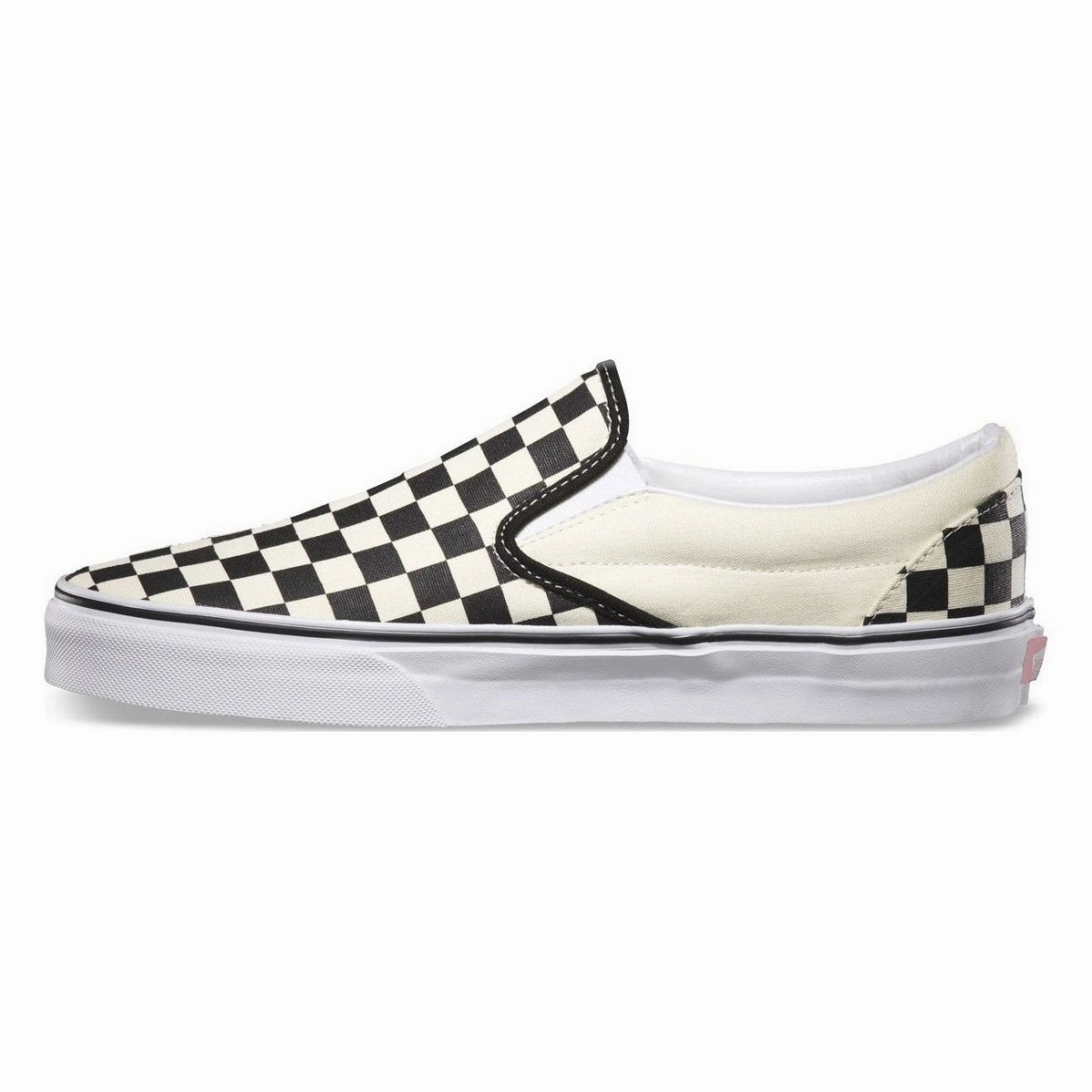 Flexibility Support Vans Unisex Checkerboard Slip-On Black/Off White