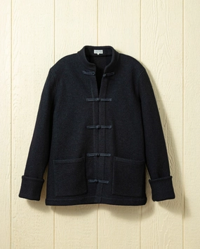 Cold Weather Cold Day Look (PRE-ORDER) Martinique Jacket in Navy Felted Wool