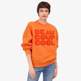 "Beaucoup Cool" Oversized Sweatshirt (Zucca) Comfortable product abstract mystery
