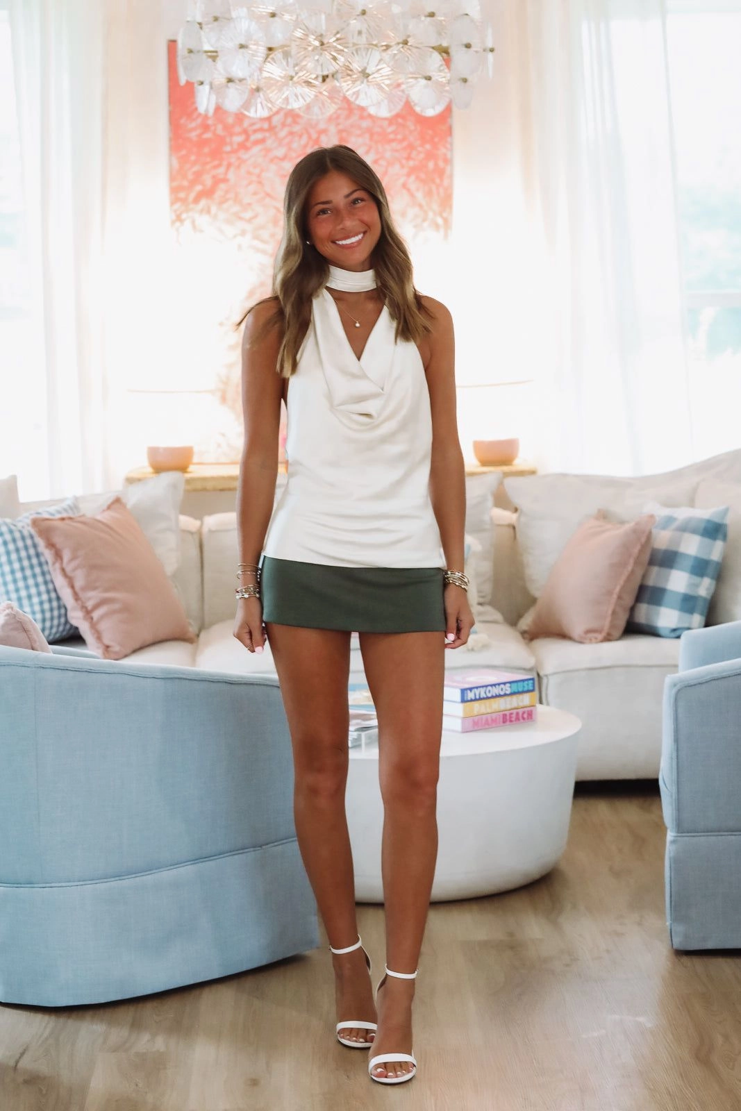 Sun Protection Fabric Soft Brushed Finish A Chic Peek Top - Cream