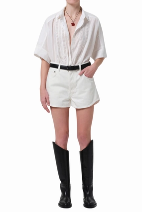 Snag Free Material Abita Curved Hem Shorts