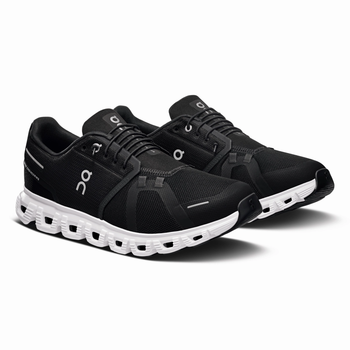 On Running Men's Cloud 6 Black/White Energy Returning Heel