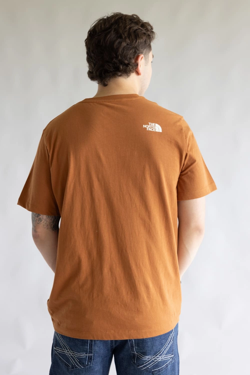 Effortless Layer The North Face Half Dome T-Shirt for Men in Burnt Orange | NF0A8EWK-BOE