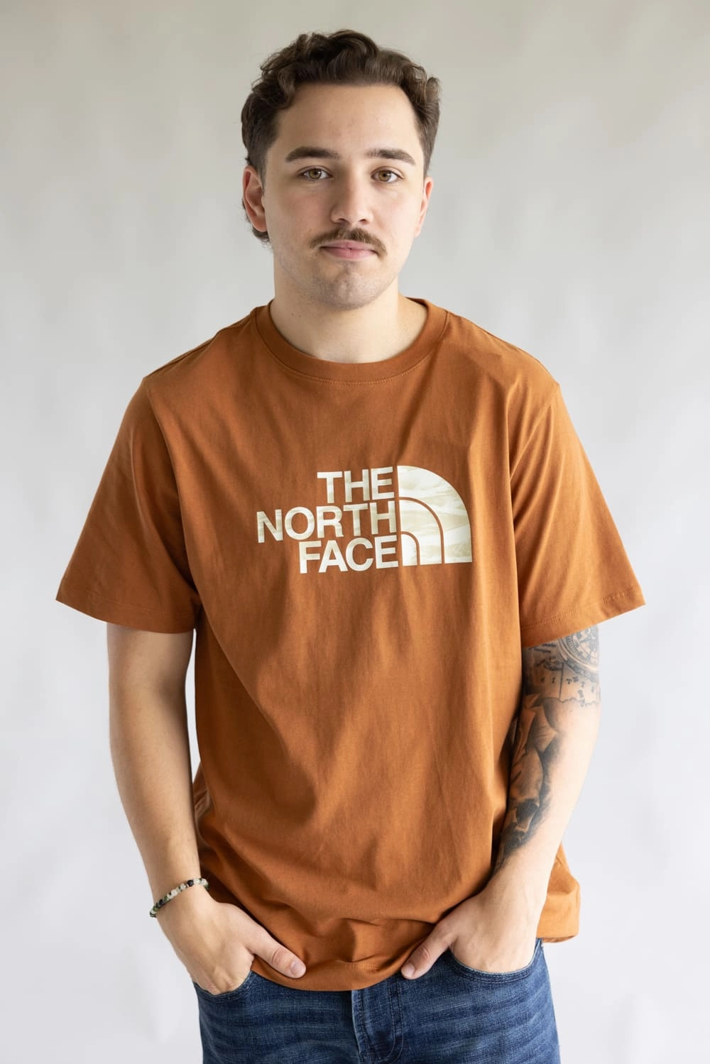 The North Face Half Dome T-Shirt for Men in Burnt Orange | NF0A8EWK-BOE Seasonal Wear