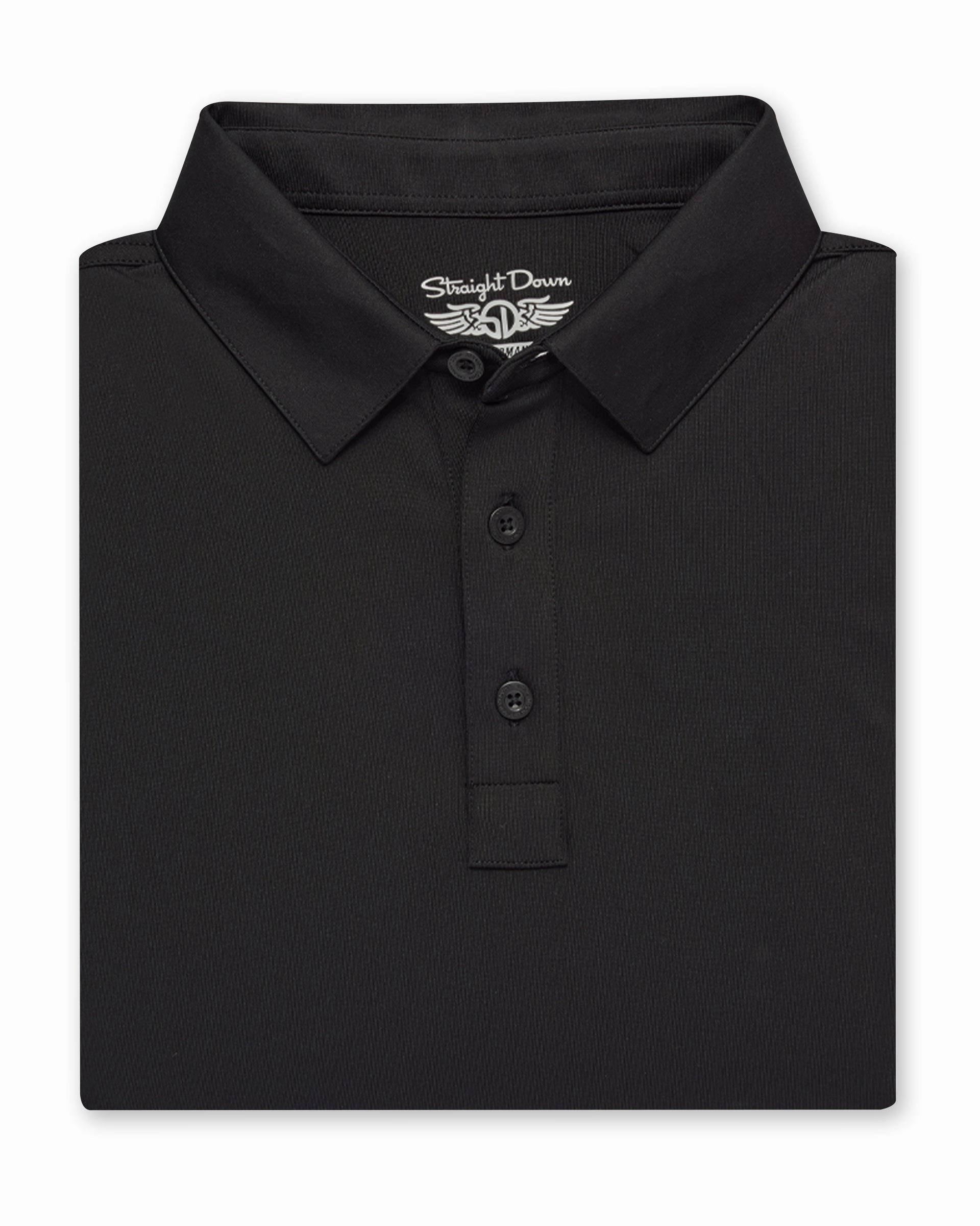 Olympic Polo - Black SoftTouch Collar Lining