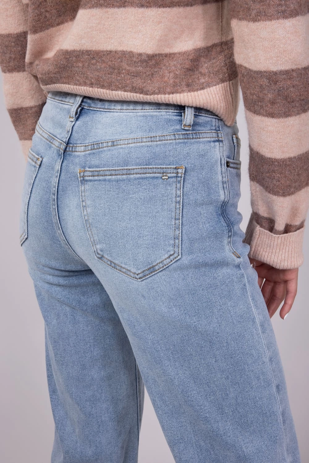 Mica High Rise Wide Leg Raw Hem Jeans for Women | MDP-W3390 Built For Life Affordable Neutral Holiday Vibes