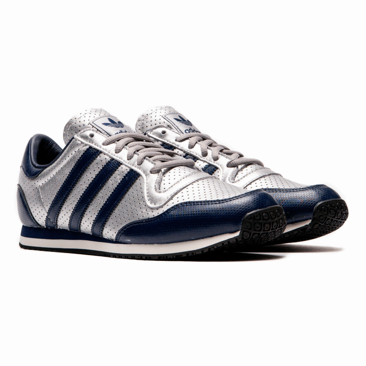 Foam Padding Technology Adidas Men's Galaxy OG Silver Metallic/Night Indigo/Off White