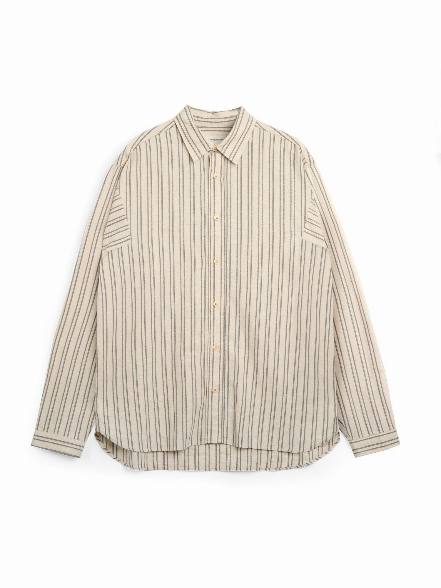 Garrison Long Sleeve Shirt (Loose Fit) Alberg Sand/Black Designer Look Tailored Cuffs