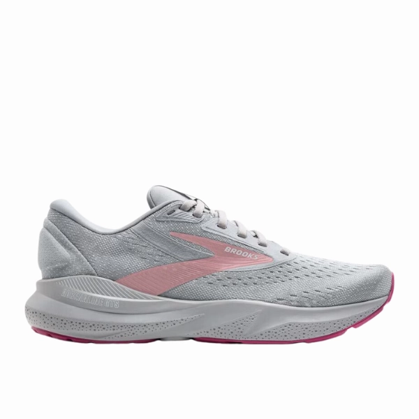 Brooks Women's Adrenaline GTS 24 Wide Grey/White Soft ankle padding