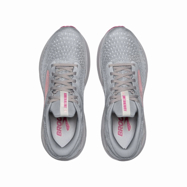 moderate Brooks Women's Adrenaline GTS 24 Wide Grey/White
