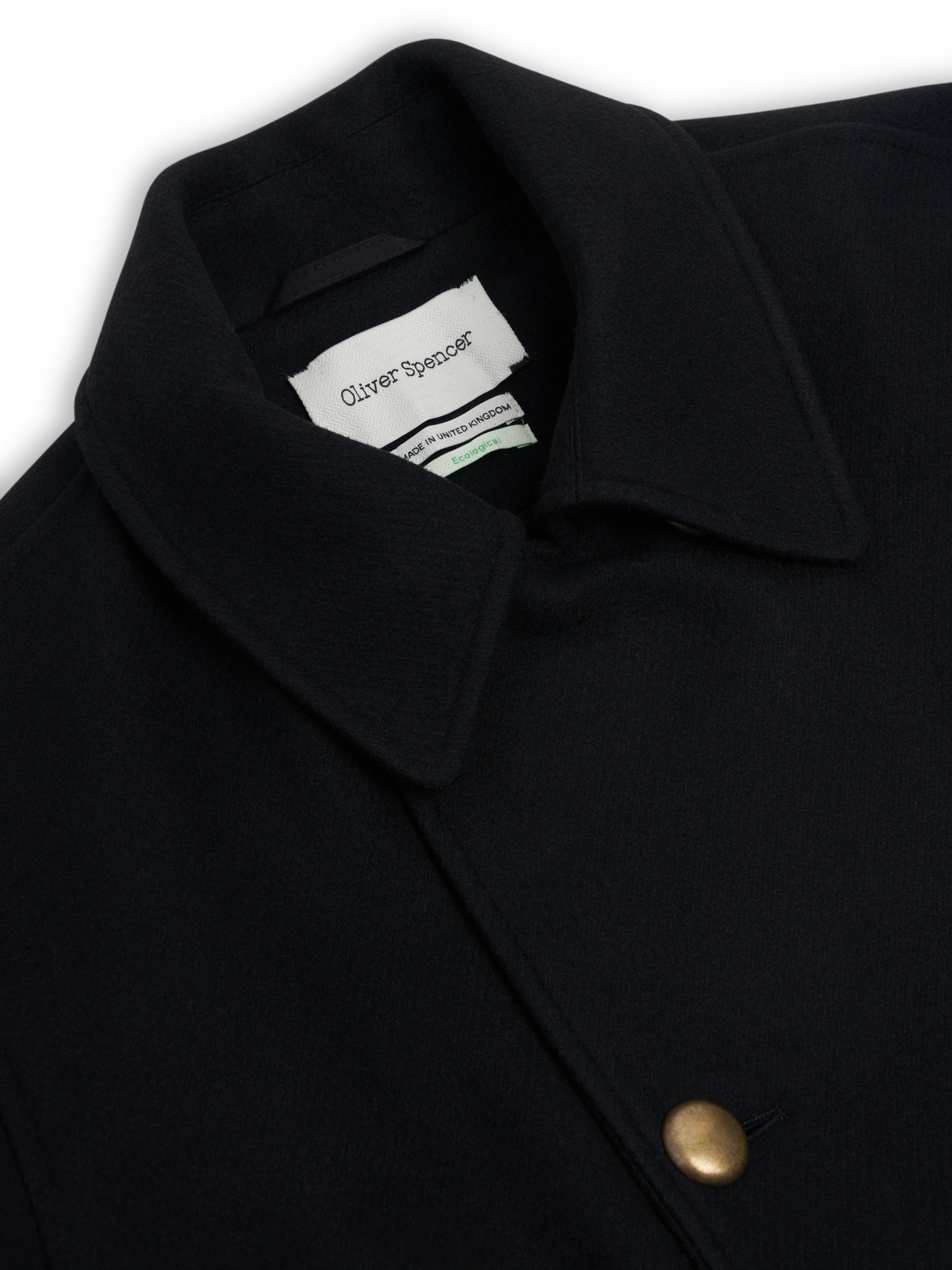 Big Coat Mosedale Black with Brass Buttons Daily Wear Classic Fit Cut