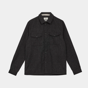 Hydrophobic Treatment Akoscar Wool Overshirt (Granite Gray)