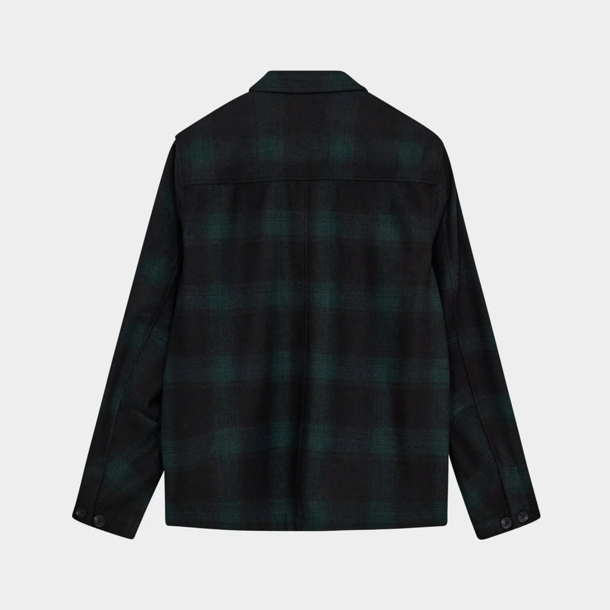 Moisture Wicking Layer Unisex Casual Fit Akoscar Woolen Overshirt (Forest Night)