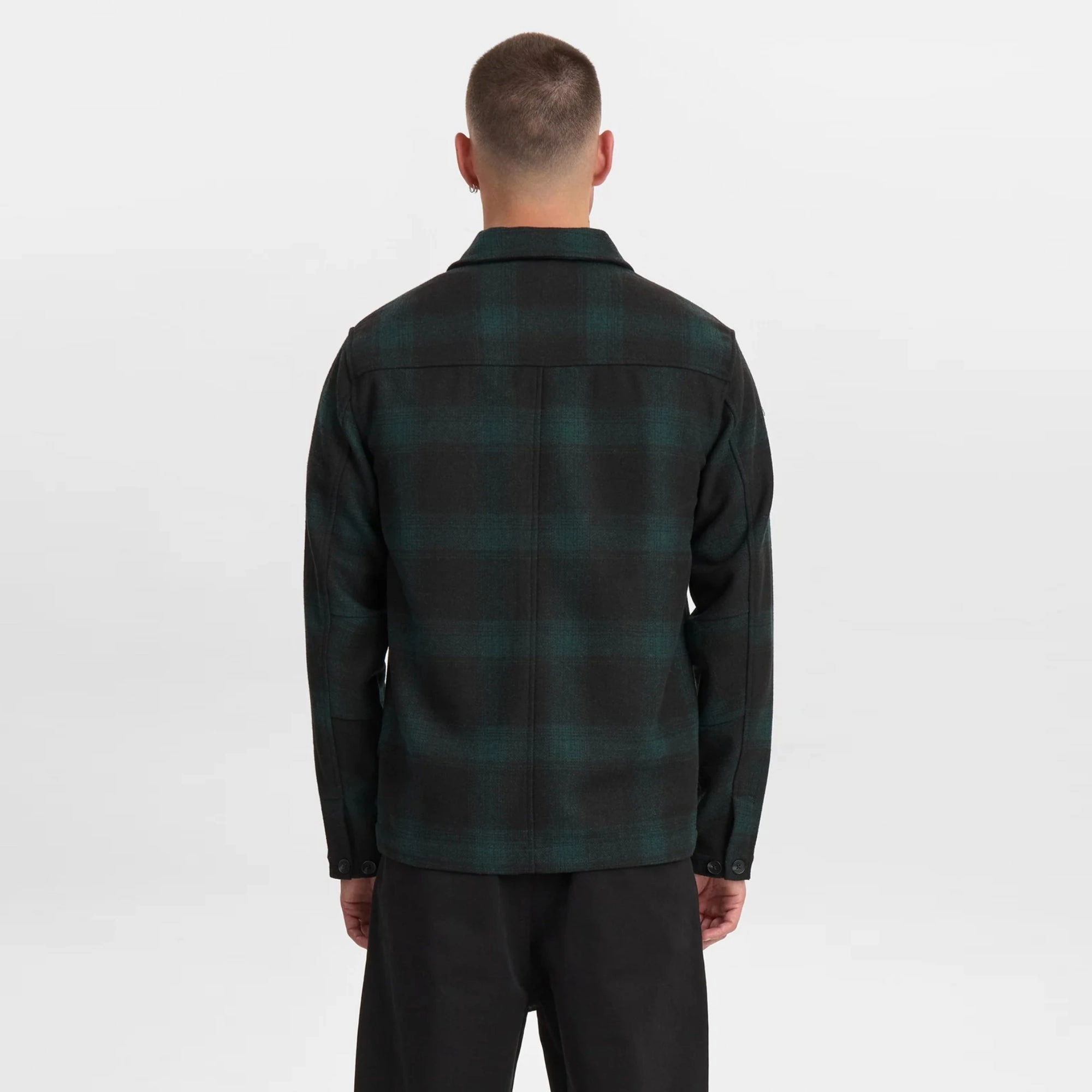 Luxury Appeal Akoscar Woolen Overshirt (Forest Night)