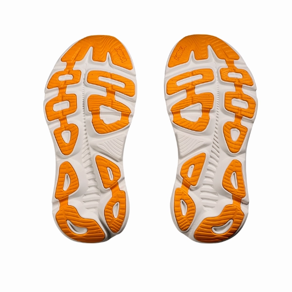 HOKA Women's Gaviota 5 Wide Anchor/Grapefruit fluorescent shoes running with group shoes