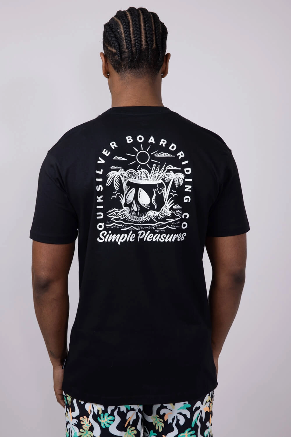 Quiksilver Simple Pleasures T-Shirt for Men in Black | QSM15ST106-BLK Travel Friendly Stretch Knit