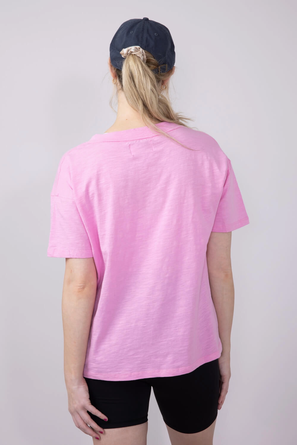 Cool Design Simply Southern Basic V-Neck Slub T-Shirt for Women in Blush | PP-0125-TEE-VNCK-BLUSH