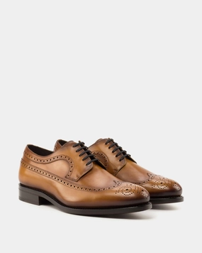 Outlet - Cognac Calf Longwing Blucher Durable Leather All Purpose