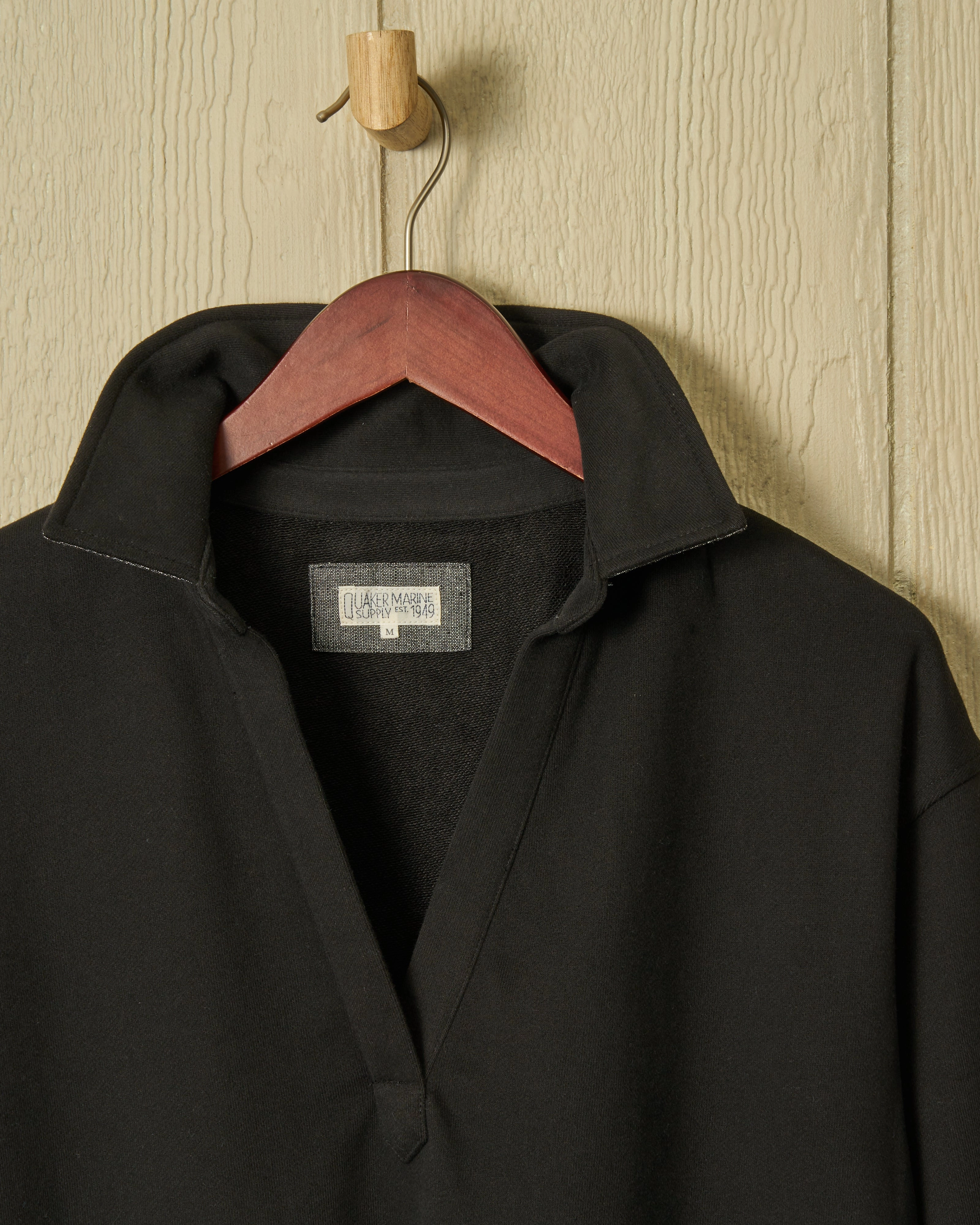 Inlet Pullover in Black Loopback Terry DurableStitching