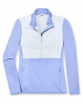 Comfy Apparel Pastel Shade Althea Half Zip - Lavender
