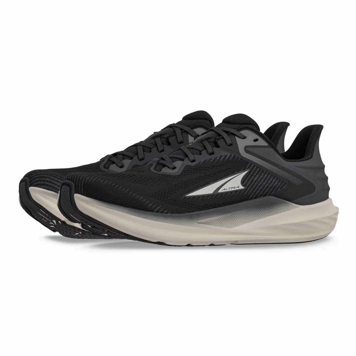 Altra Men's Torin 8 Black/White Soft Leather Finish Lace   Up Style