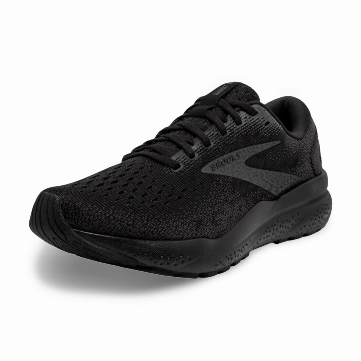 High Arch Brooks Men's Ghost 16 Black/Black/Ebony
