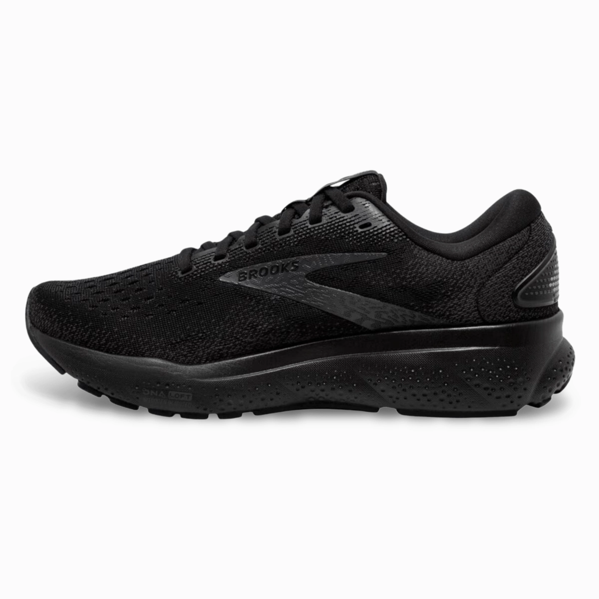 Brooks Men's Ghost 16 Black/Black/Ebony Flexible Grip