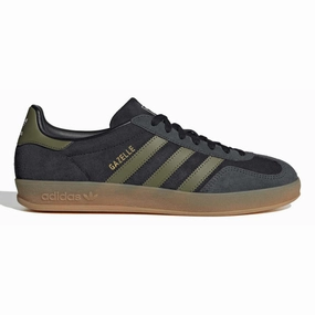 Smooth Walk Adidas Men's Gazelle Indoor Black/Focus Olive/Carbon