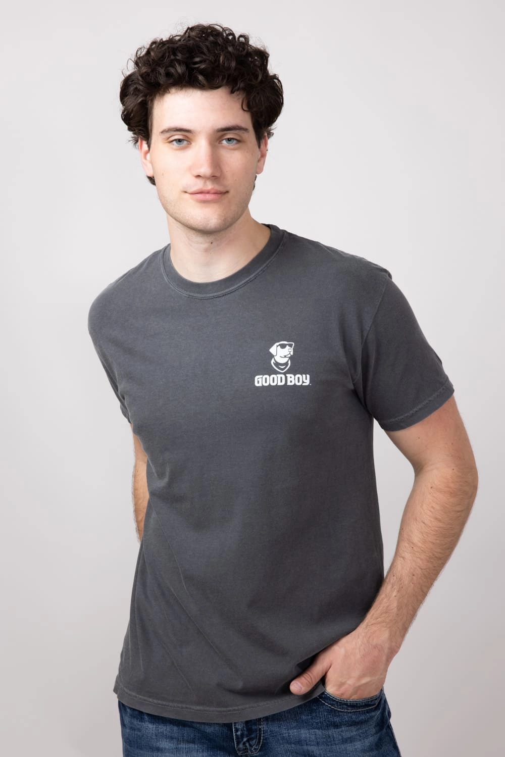 Stretch Design Hunt Club Dog T-Shirt for Men in Pepper | 2207-PEPPER