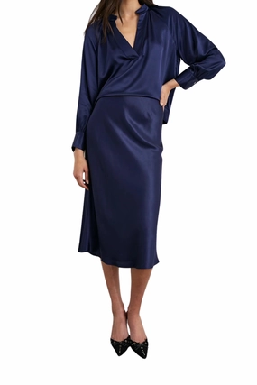 Anya Skirt in Navy Athleisure Inspired Formal Event