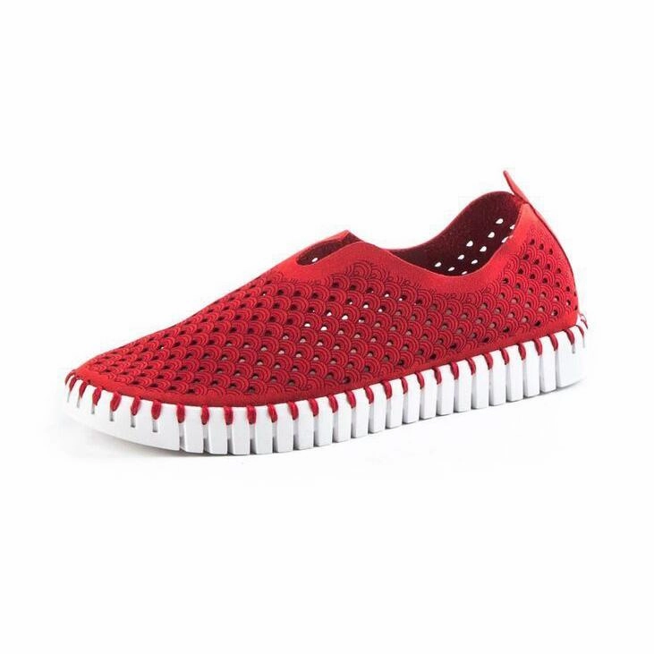 Cross City Hiking Light Ilse Jacobsen Women's Tulip 139 Deep Red Perforated