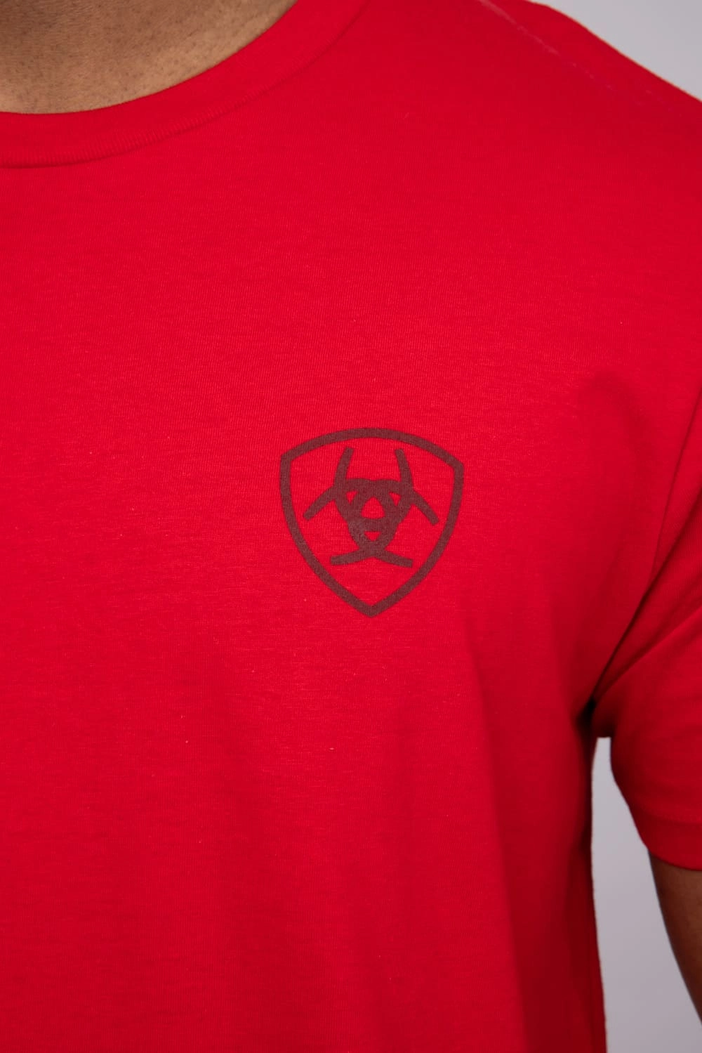 Ariat Etched Buffalo LOTF Flag T-Shirt for Men in Red | 10058939-REDLINE FLAG ethical