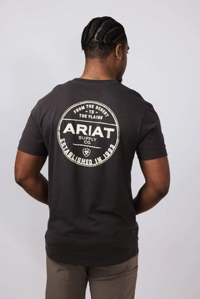 Comfy Performance Wear Casual Comfort Ariat Explore Circle T-Shirt for Men in Vintage Black | 10058899-VINTAGEBLACK