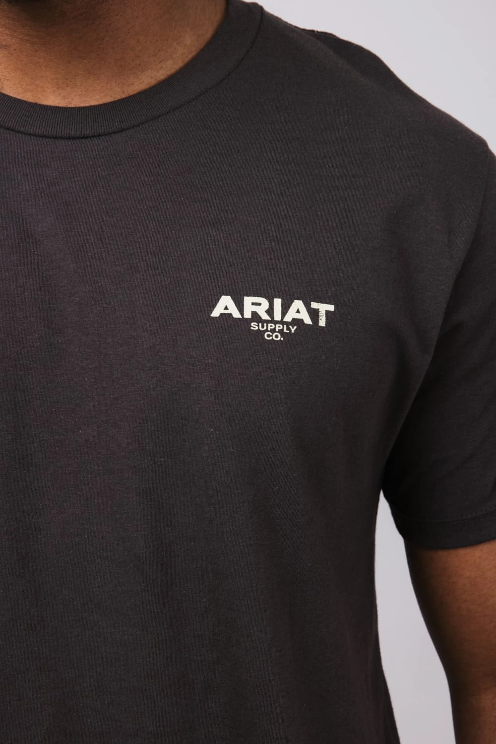 Layered Look Subtle Logo Placement Ariat Explore Circle T-Shirt for Men in Vintage Black | 10058899-VINTAGEBLACK
