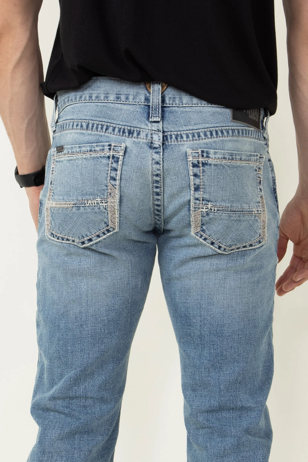 Lifestyle Piece Shrink Resistant Denim Ariat M7 Rocker Stretch Stirling Stackable Straight Leg Jeans for Men | 10031997-SHASTA