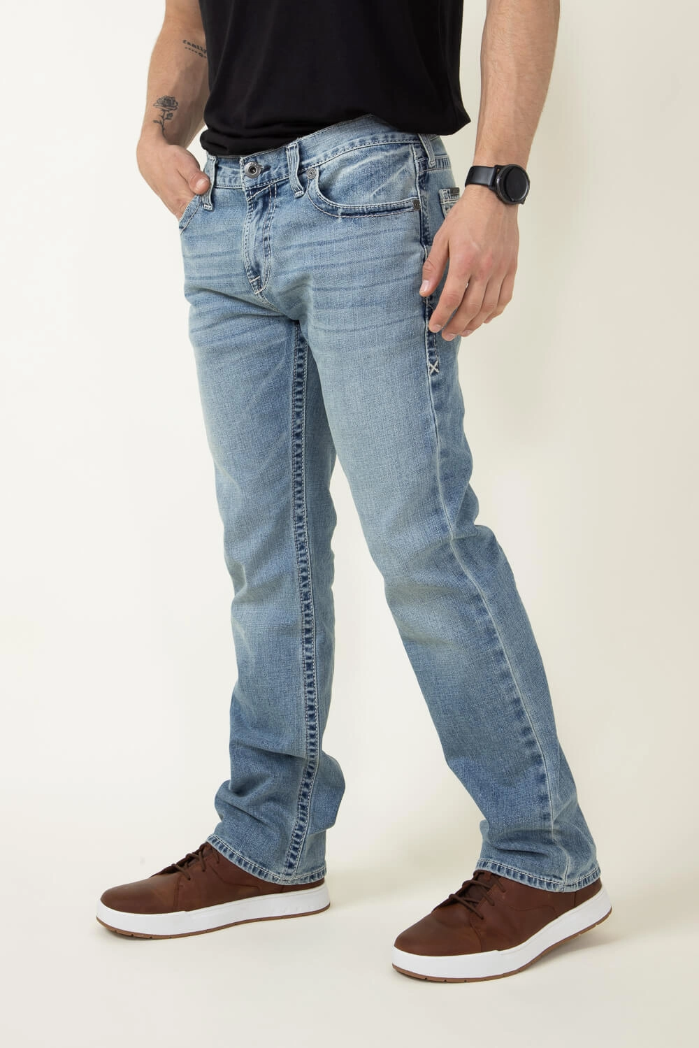 Ariat M7 Rocker Stretch Stirling Stackable Straight Leg Jeans for Men | 10031997-SHASTA Professional Wear Urban Explorer