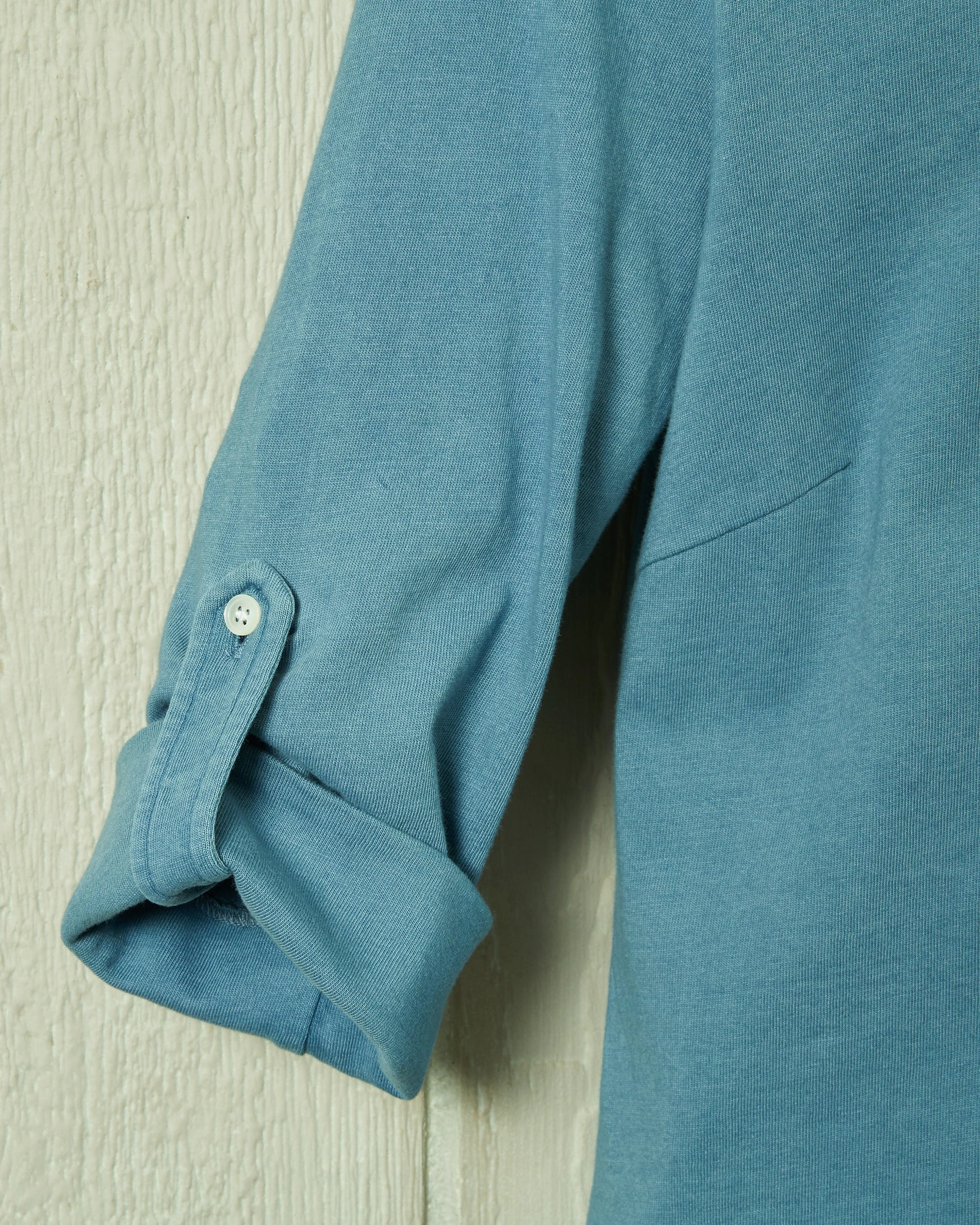 Avalon Indigo Knit Top in Washed Jersey wrinkle free finish