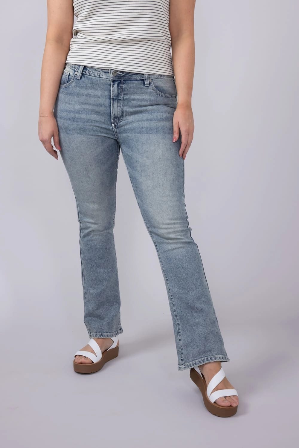 Vibrant Design Axel Jeans Jolene Slim Bootcut Flare Jeans for Women | AXWB0001