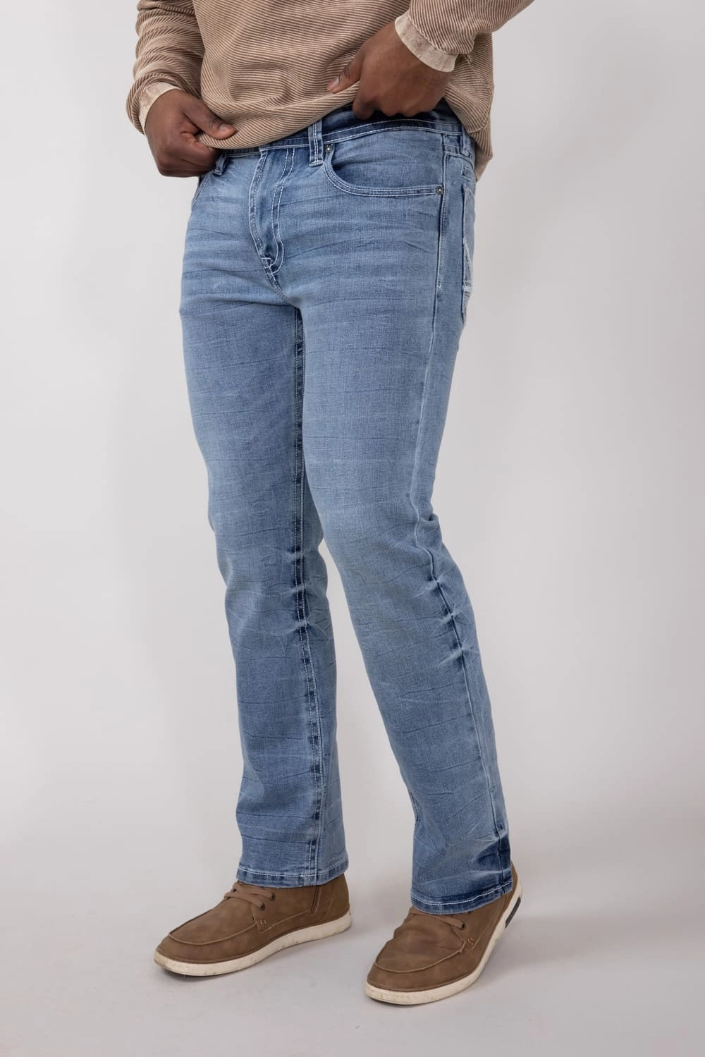 Axel Jeans Owen Cave Bootcut Athletic Jeans for Men | AXMB0084-OWEN Lightweight Morning Stroll All Round Piece