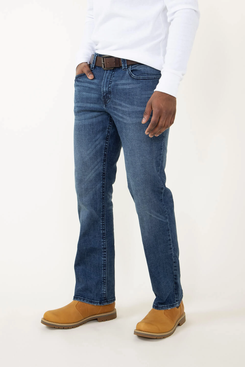 Breathable Feel Relaxed Comfort Axel Jeans Stephen Bootcut Jeans for Men | AXMB0040-ROCKVILLE