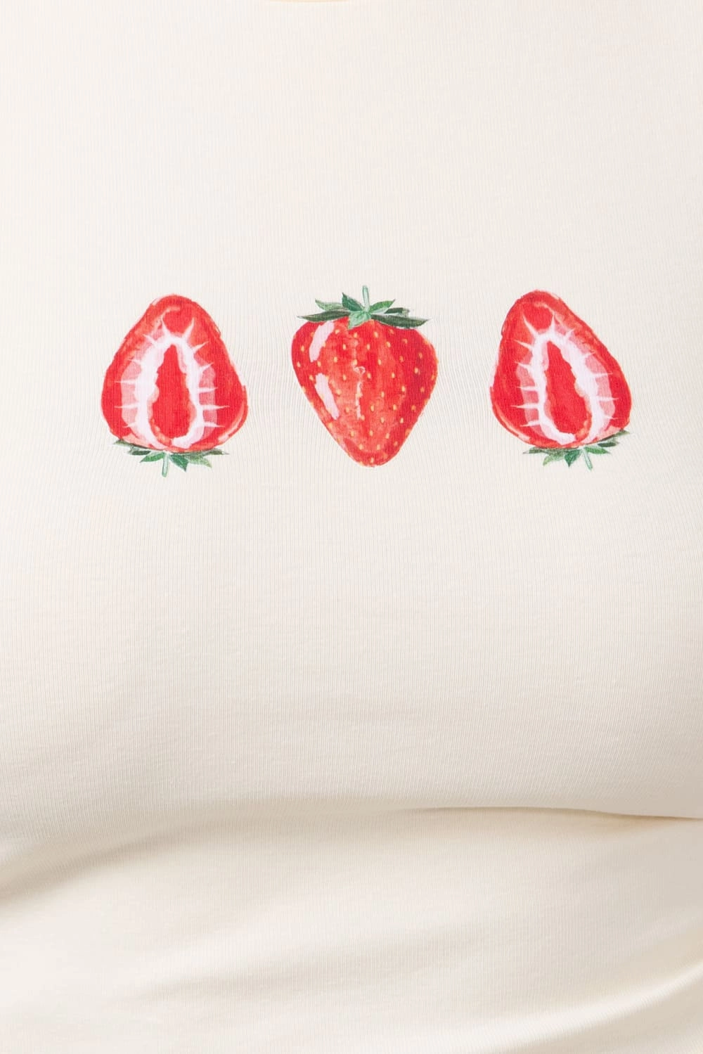 Bailey Rose Strawberry Baby T-Shirt for Women in Custard | BRT1991-31-CUSTARD V neck elegance Stretchable