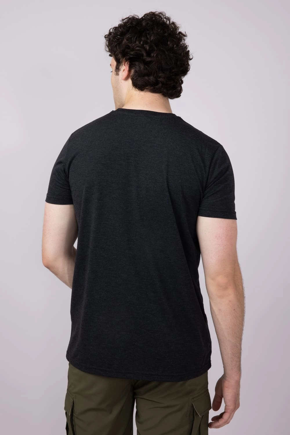 Basic Crewneck Tee for Men in Black | 3750-BLACK Relaxed Flex back to school