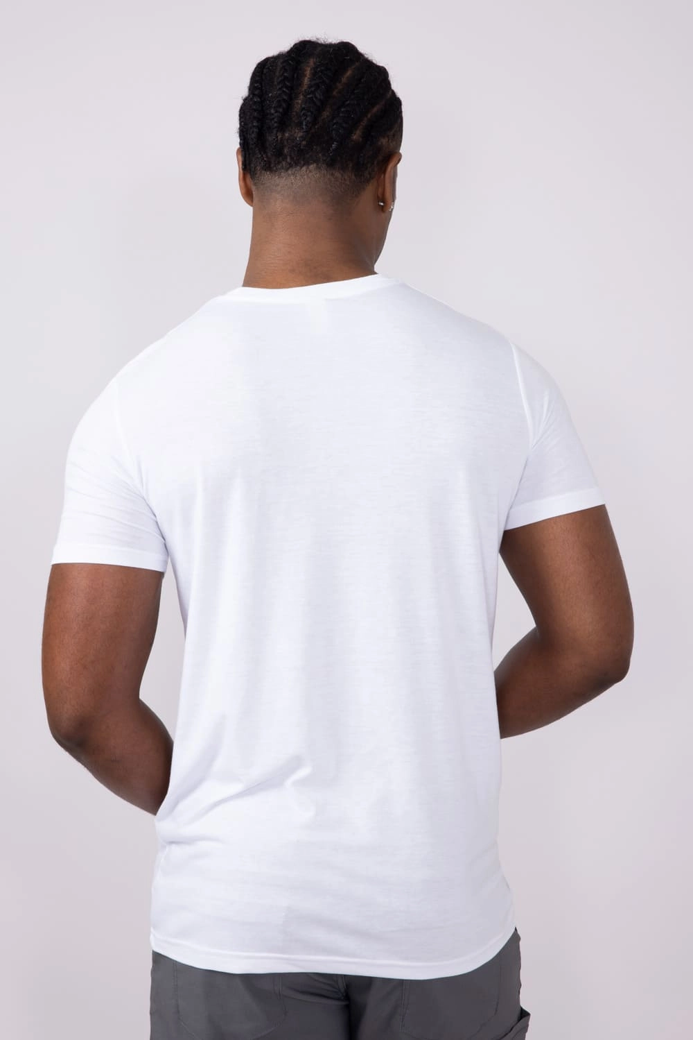 Basic Crewneck Tee for Men in White | 3750-TRUEWHITE Perfect Style Layer Ready