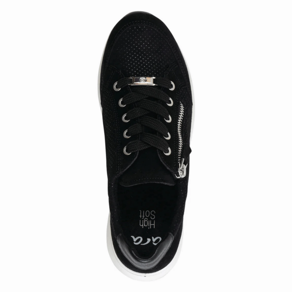 Ara Women's Oleanna Black Puntikid Suede fitness goals