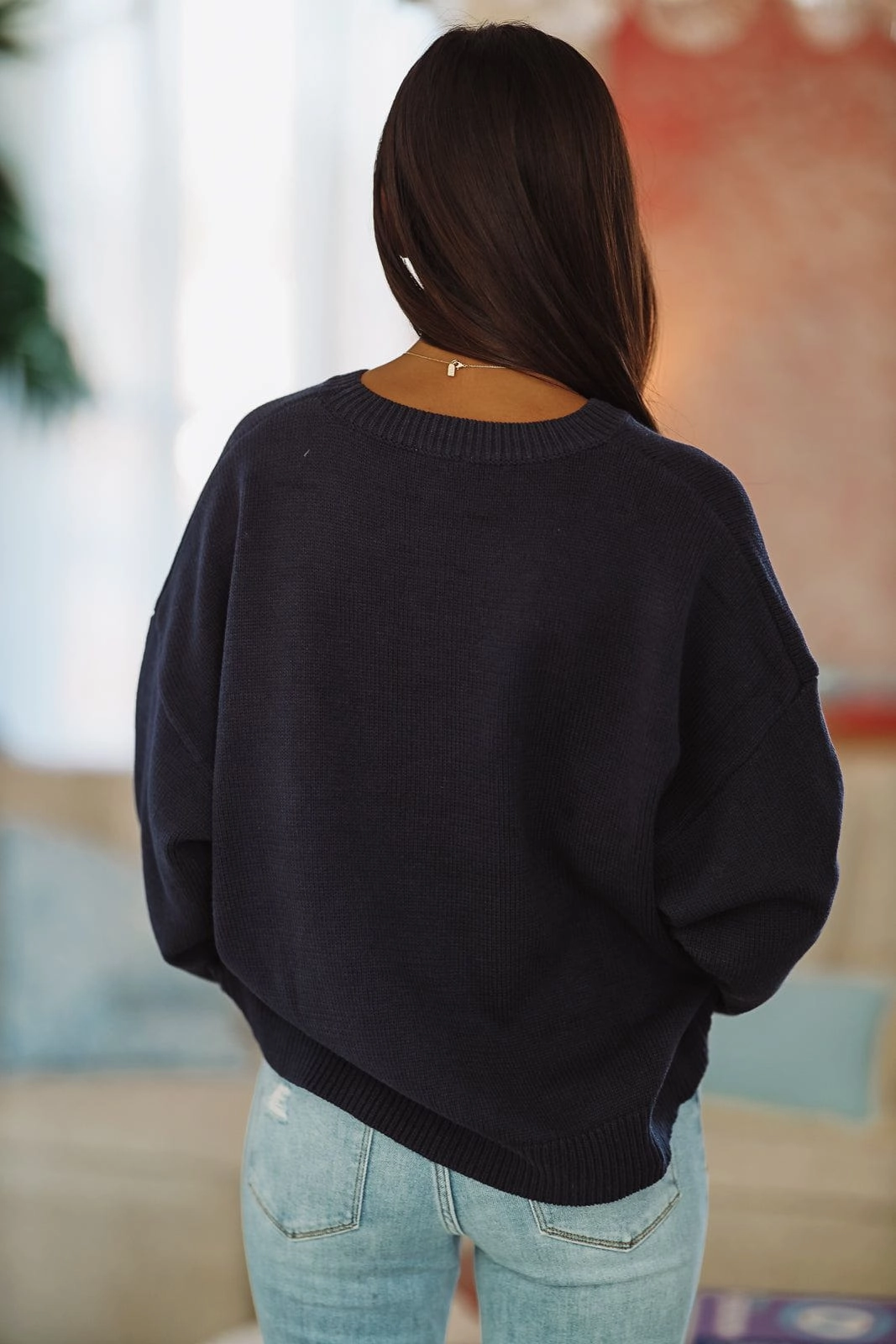 Bear That Cares Sweater - Navy CushionedSupport