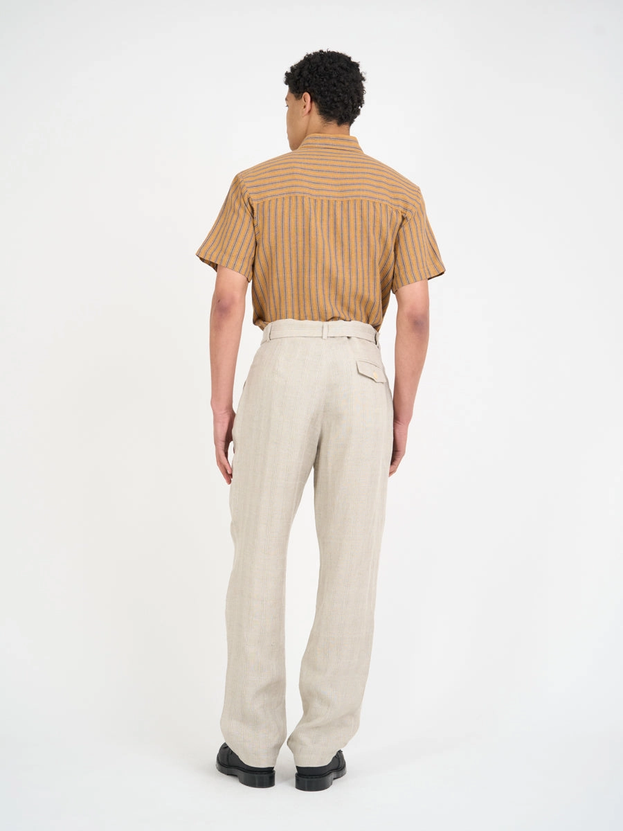 Versatile Comfort Belted Trousers Arnold Sand