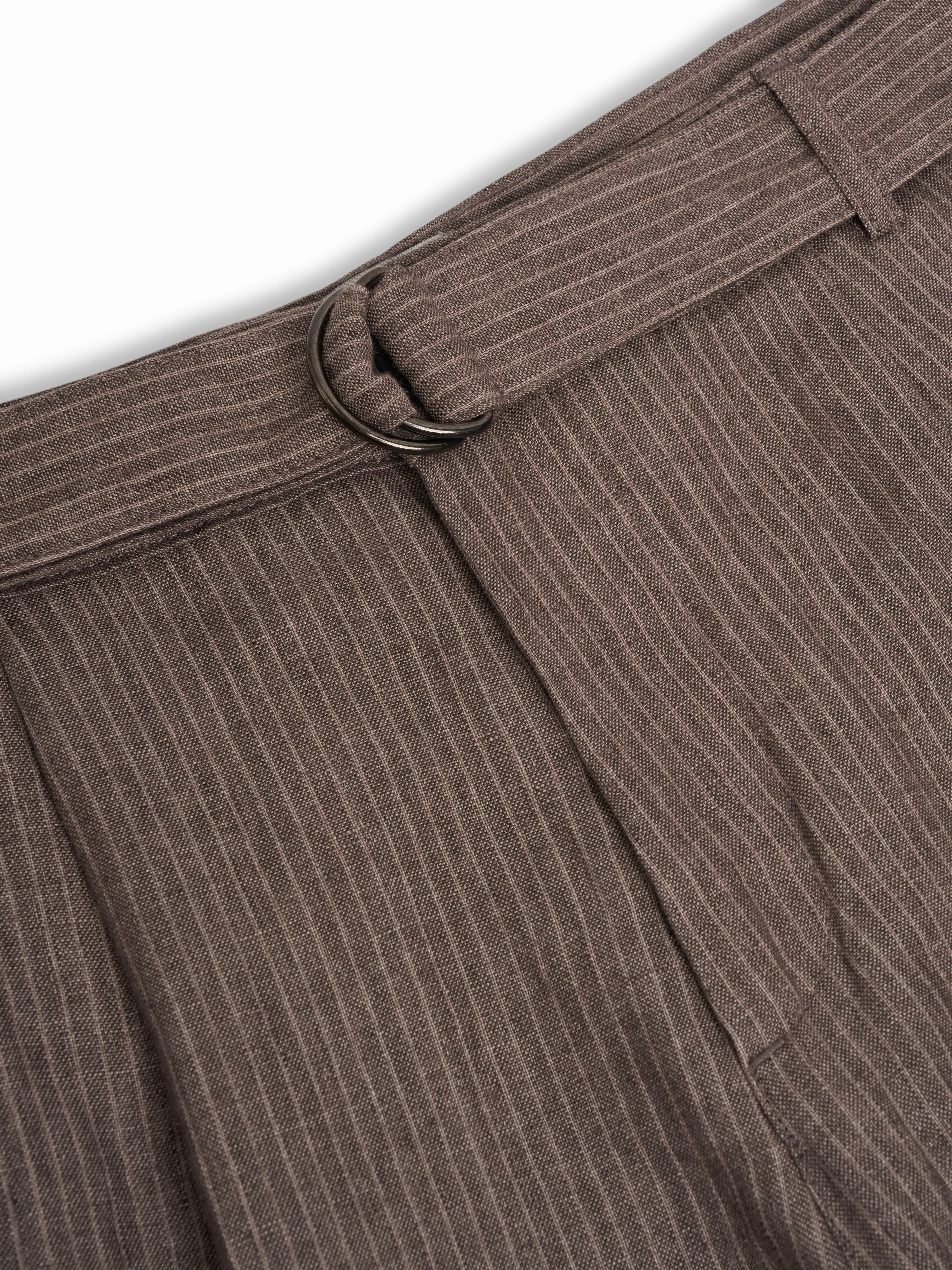 Snag Free Fabric Essential Comfort Wear Belted Trousers Wilkins Brown/Pink